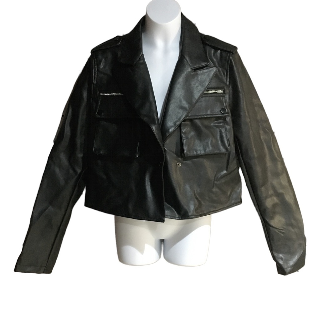 Azalea wang medium faux leather jacket